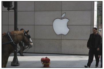 Apple Store, Michigan Avenue, with Horse