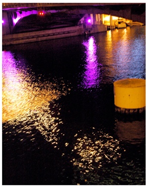 Chicago River Lights purple edition