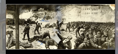 Haymarket Riot sketch