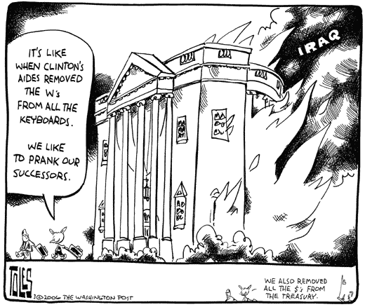 Tom Toles The Roof Was On Fire