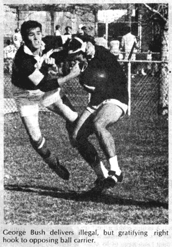 Bush sucker punch in a Yale Rugby game, via Bob Harris