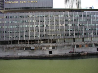My photo of the Sun-Times building, soon to be torn down and replaced with the Trump Tower